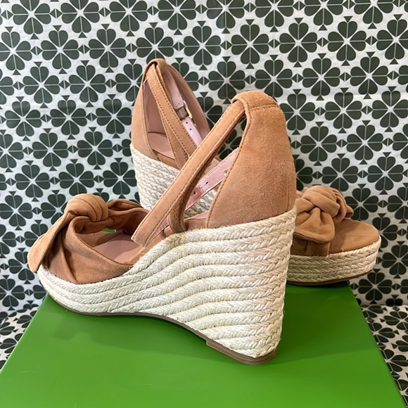 ♠️kate spade Tianna Platform Wedges, Bungalow Brown NIB - Picture 10 of 12